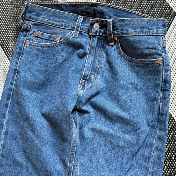 Levi's Men's 505 Regular Fit Jeans - Medium Stonewash, 29W x 32L - WORN ONCE - Picture 8 of 9